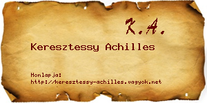 Keresztessy Achilles névjegykártya